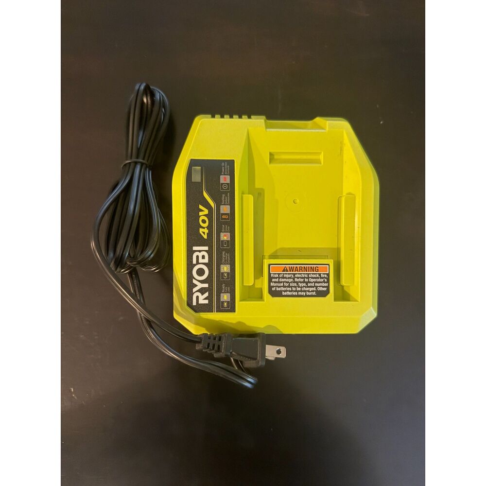 RYOBI 40V Lithium-Ion Fast Charger OP408A 2X Faster Fan Cooled Wall Mount Tested